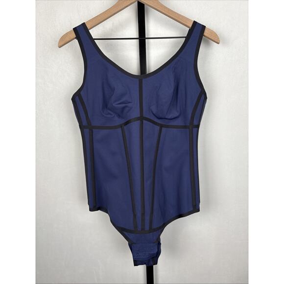 Honeylove Boldness Bodysuit Women's XL Blue Extra Firm Shapwear Boned Contouring - Picture 2 of 9